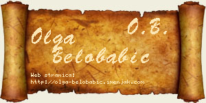 Olga Belobabić vizit kartica